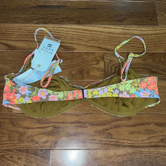 Billabong Bring On The Bliss Bralette Ruched Bikini Top XL - Picture 4 of 6